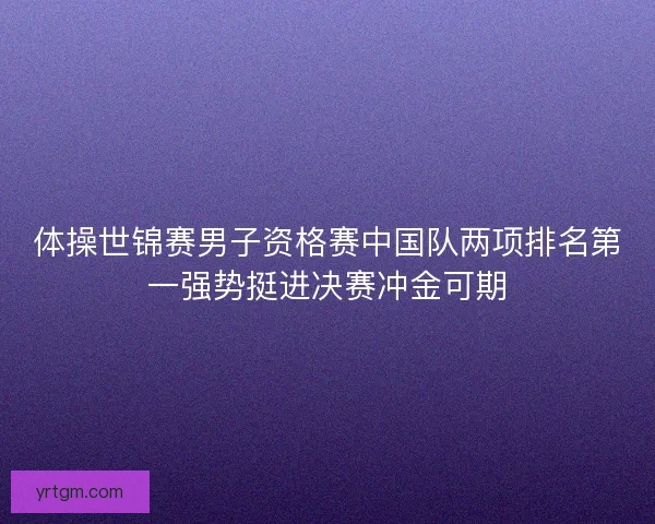 体操世锦赛男子资格赛中国队两项排名第一强势挺进决赛冲金可期 体操世锦赛男子资格赛中国队两项排名第一强势挺进决赛冲金可期